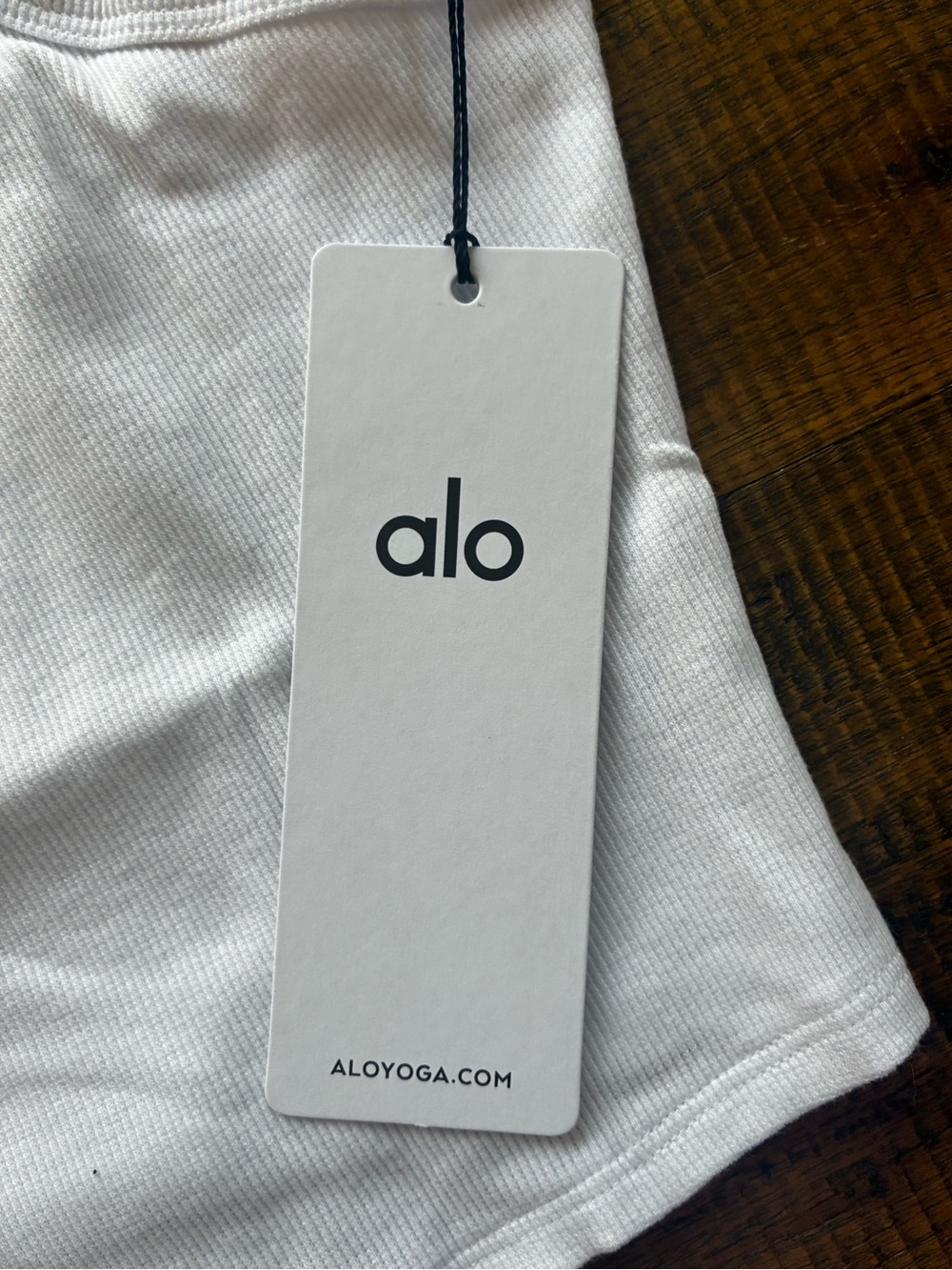 ALO Yoga White Racerback Crop Top - Picture 2 of 4